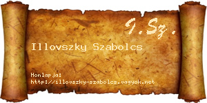 Illovszky Szabolcs névjegykártya